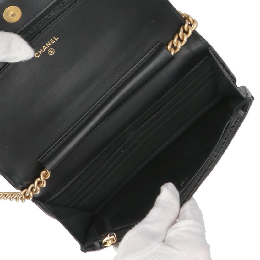 CHANEL シャネル/ボーイシャネルチェーンウォレット/キャビアスキン/ゴールド金具//T7J*****/Aランク/75