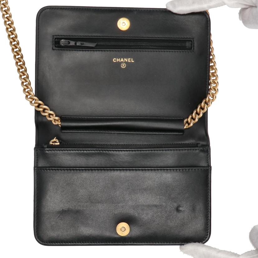 CHANEL シャネル/ボーイシャネルチェーンウォレット/キャビアスキン/ゴールド金具//T7J*****/Aランク/75