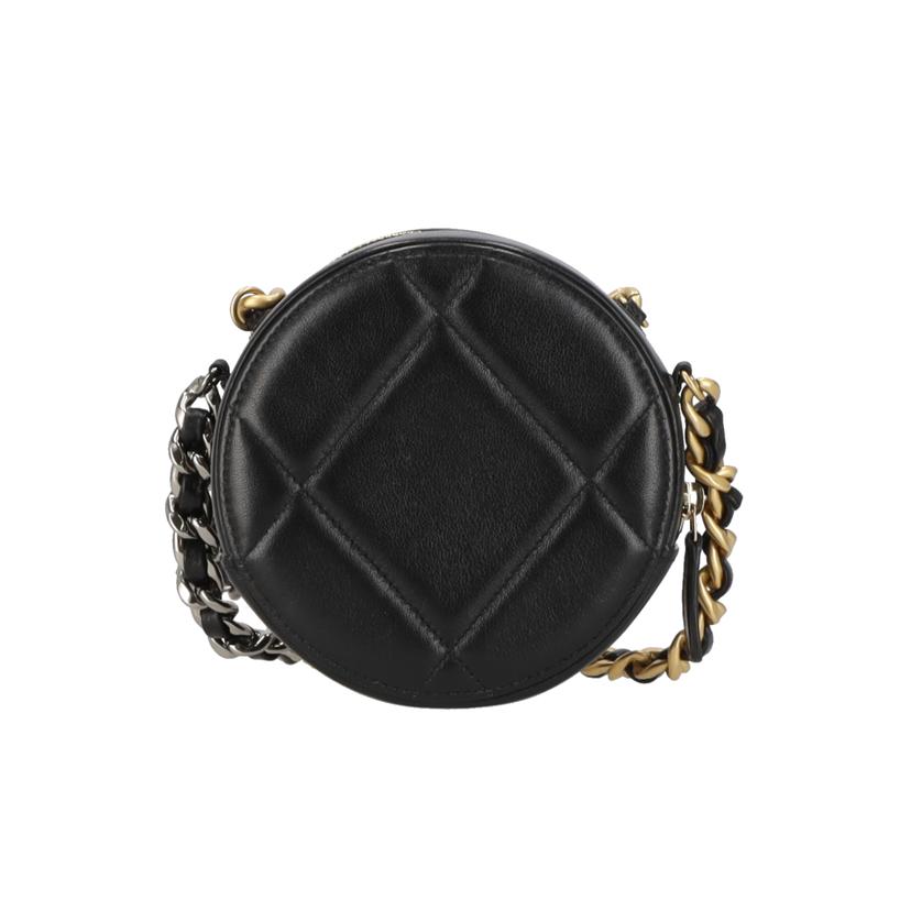 CHANEL シャネル/マトラッセチェーンラウンドポーチ/ラムスキンGD金具//310*****/Aランク/75