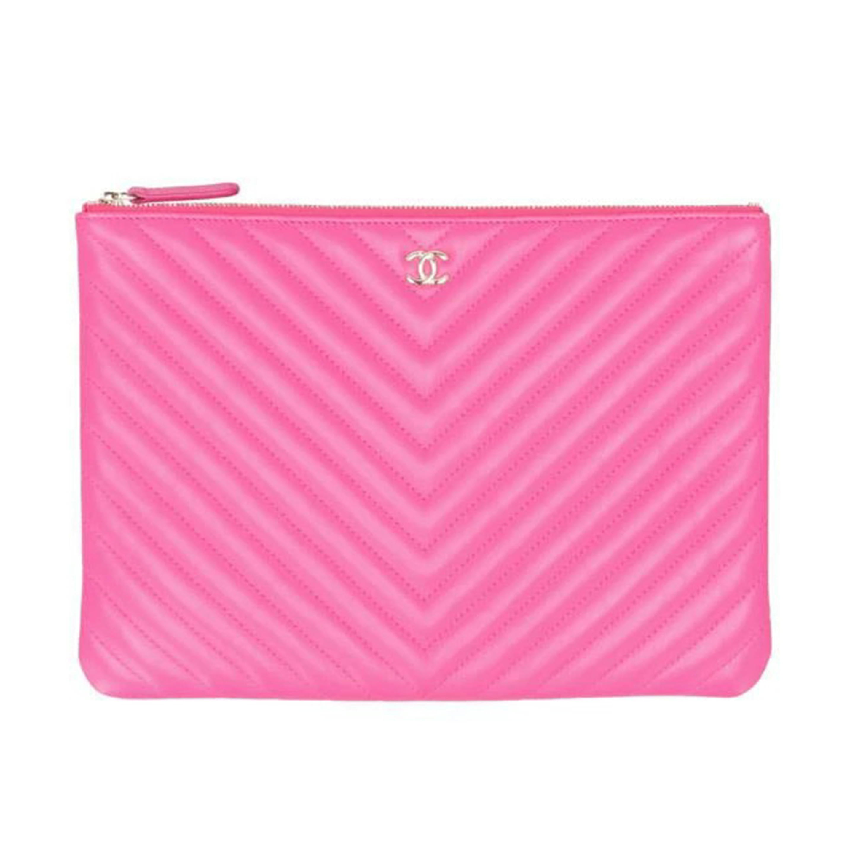 CHANEL シャネル/Vステッチ ココマーク クラッチバッグ/ピンク//240*****/Aランク/70