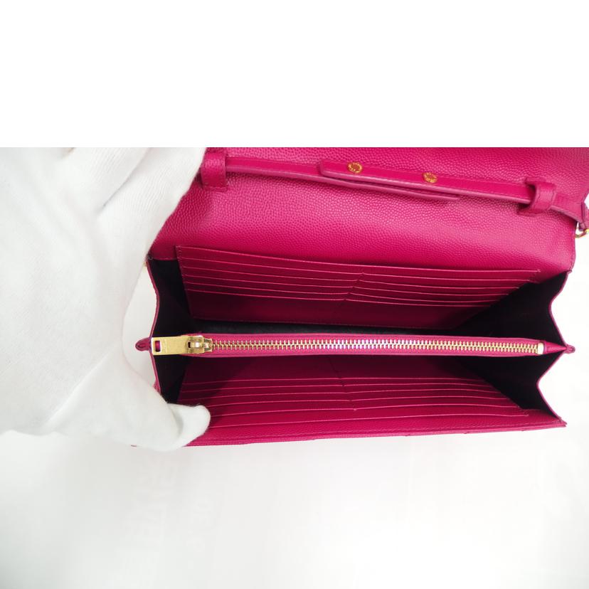 YSL サンローラン/チェーンウォレットショルダー/ピンク//Aランク/82