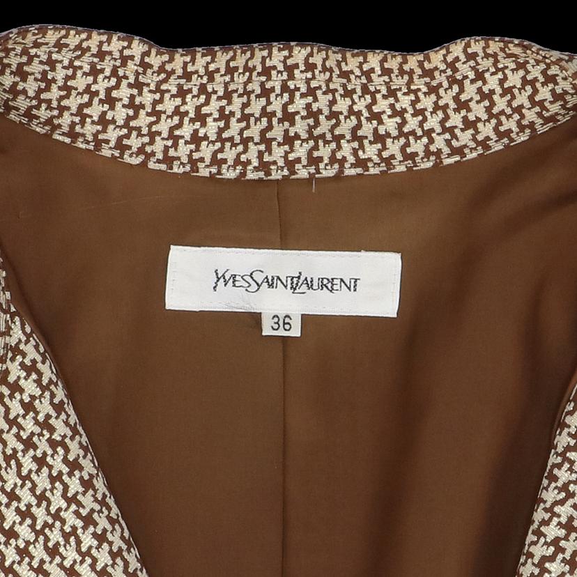 YVES SAINT LAURENT イヴサンローラン/イヴサンローラン/ヴィンテージセットアップ/千鳥格子柄/希少/金ボタン//Aランク/92