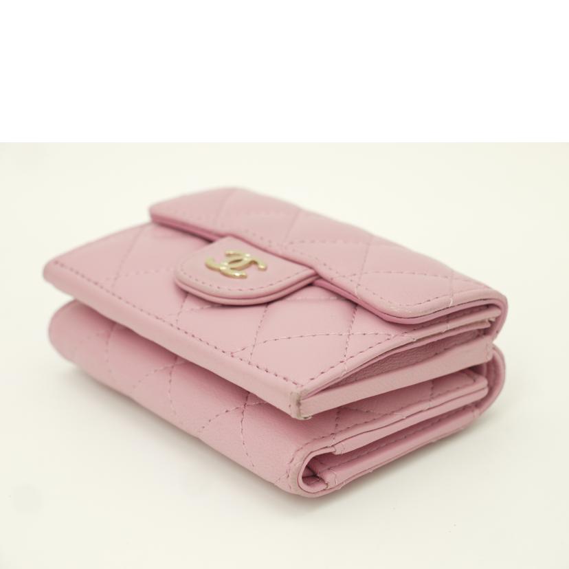 CHANEL/コンパクト財布/ラムスキン/ピンク/A84401//320*****/Aランク/69