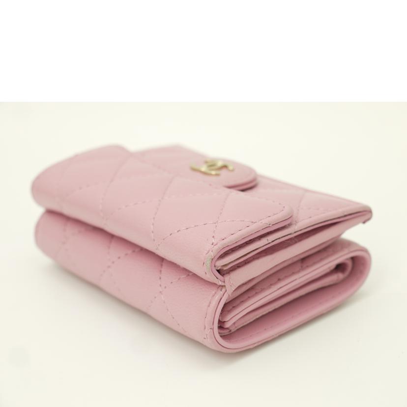CHANEL/コンパクト財布/ラムスキン/ピンク/A84401//320*****/Aランク/69