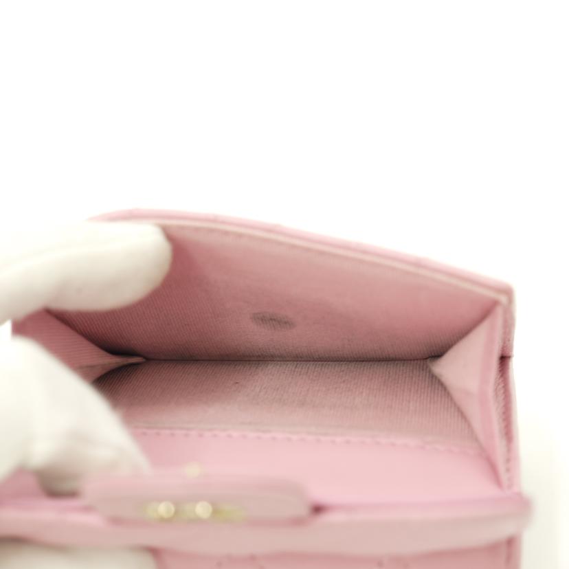 CHANEL/コンパクト財布/ラムスキン/ピンク/A84401//320*****/Aランク/69