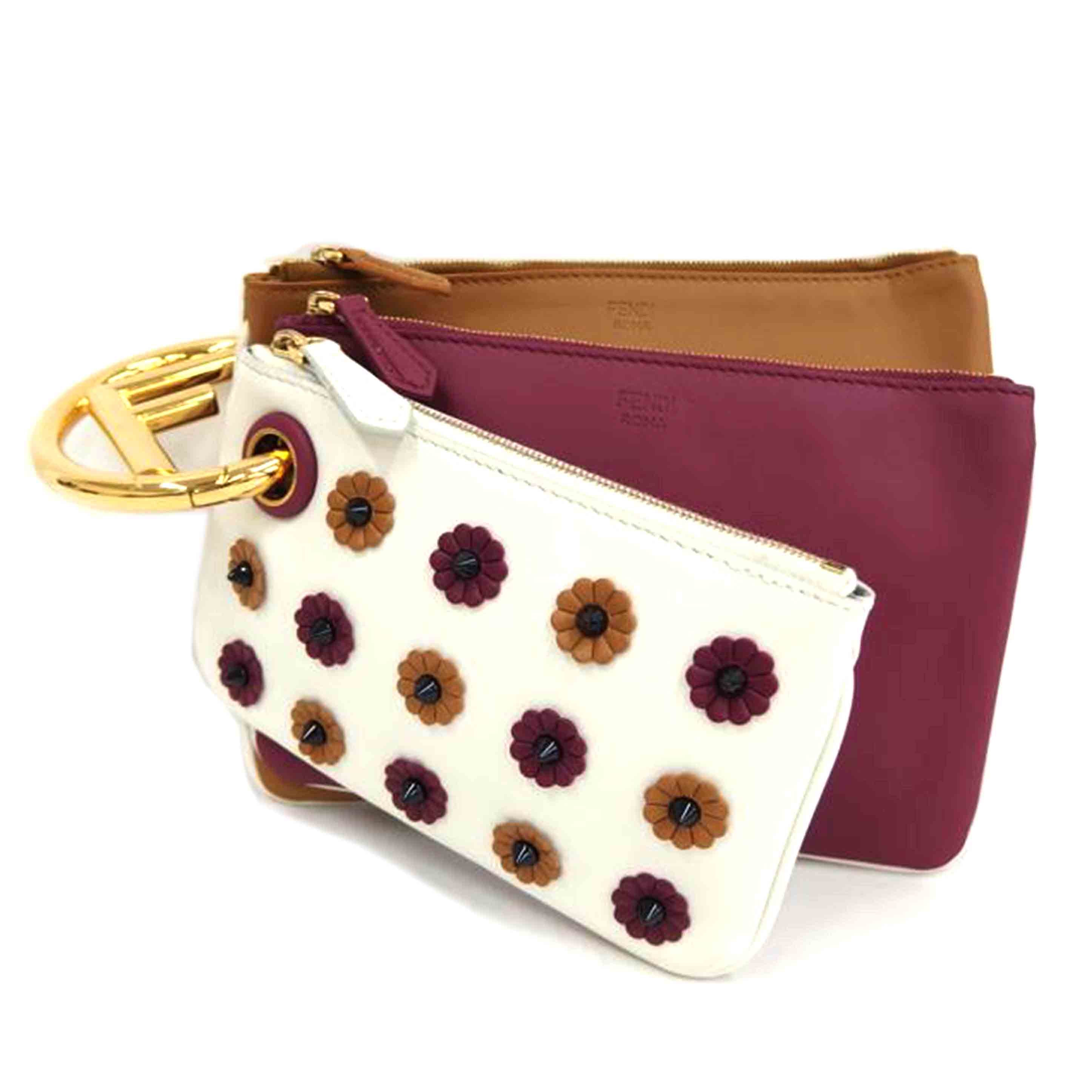 FENDI フェンディー/マルチ3連花柄ポーチ//Aランク/82