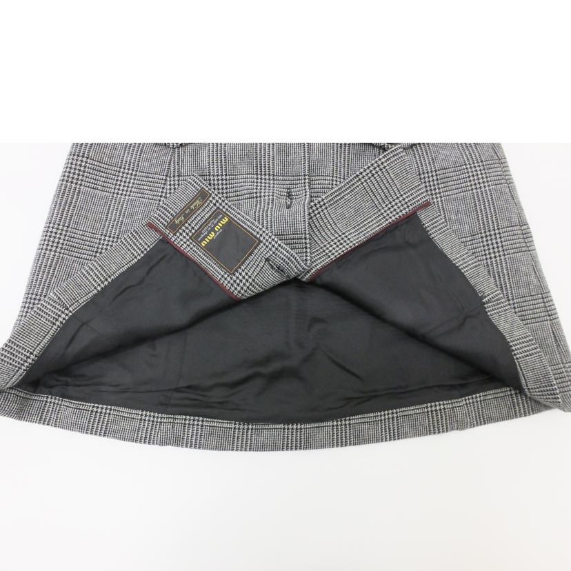 MIUMIU ミュウミュウ/千鳥柄ウールスカート/サイズ42//Bランク/88