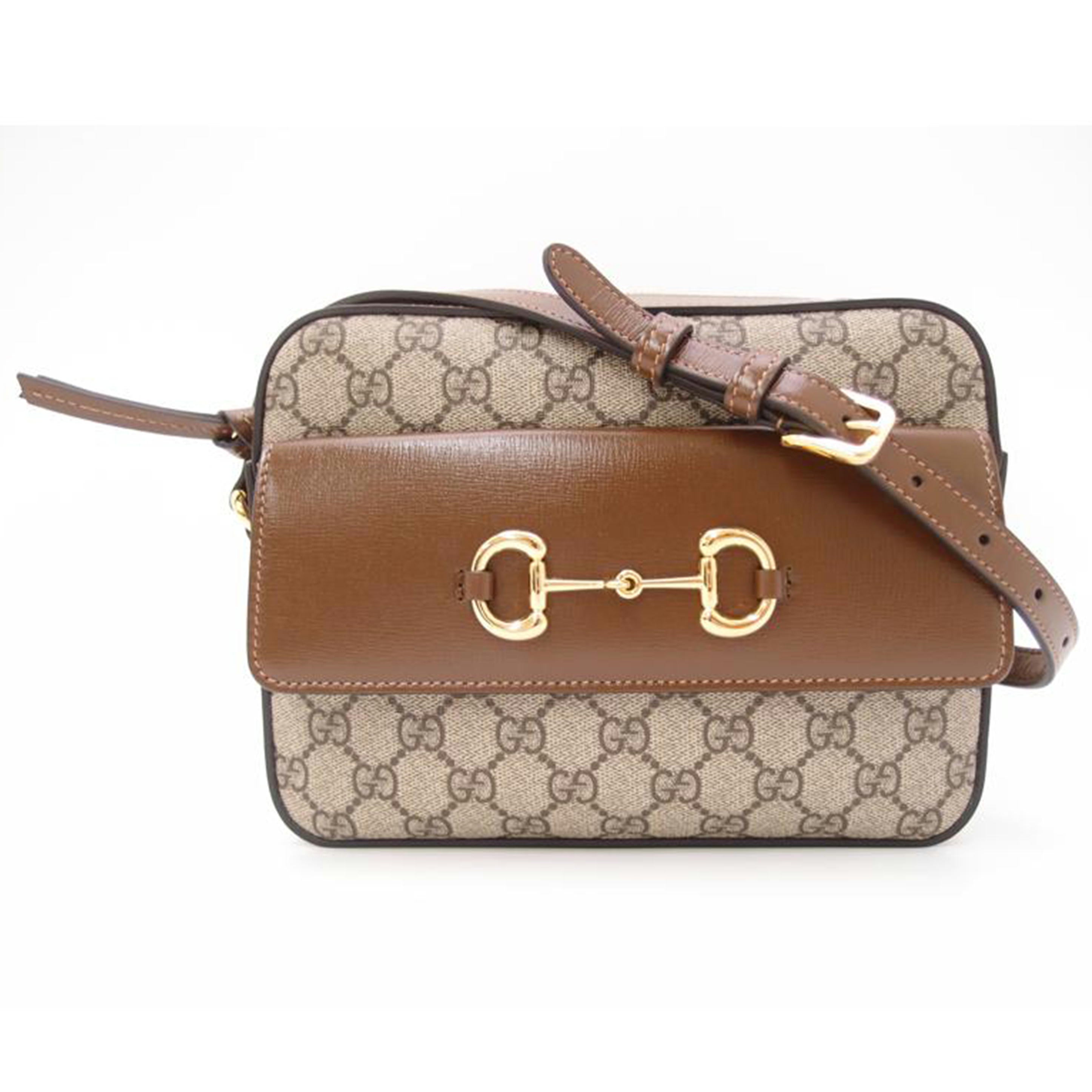 GUCCI グッチ/GGスプリームホースビットショルダー/ブラウン/645454//525***/SAランク/69
