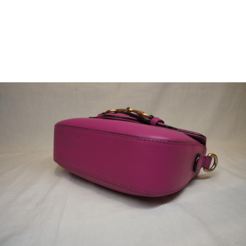 GUCCI グッチ/レザーホースビットショルダーピンク/380574//493***/ABランク/92
