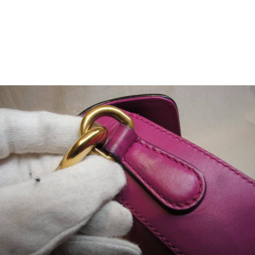 GUCCI グッチ/レザーホースビットショルダーピンク/380574//493***/ABランク/92