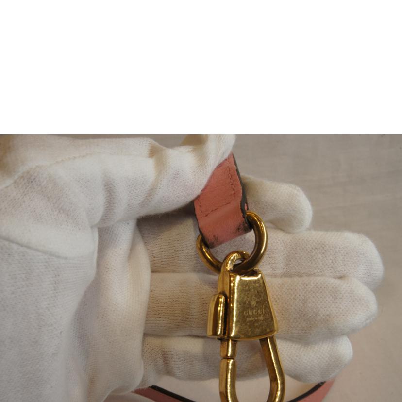GUCCI グッチ/ダイアナミニレザーハンドバンブーハンドルGGマーモントピンク/655661//320***/SAランク/92