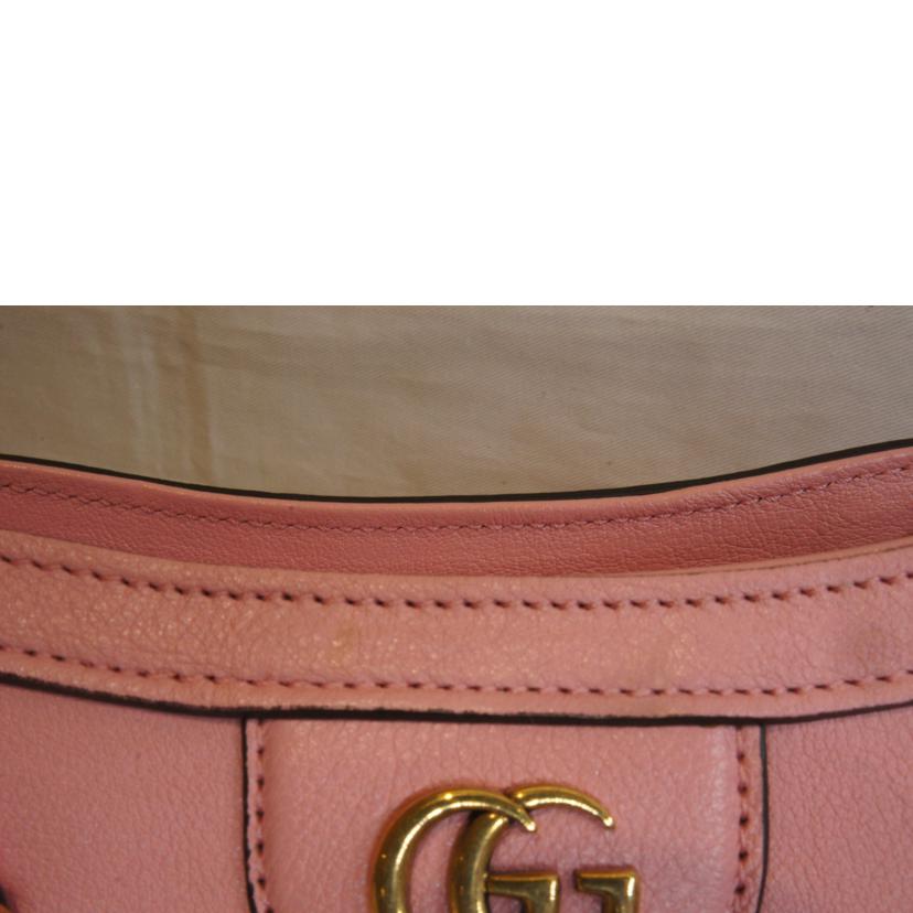 GUCCI グッチ/ダイアナミニレザーハンドバンブーハンドルGGマーモントピンク/655661//320***/SAランク/92