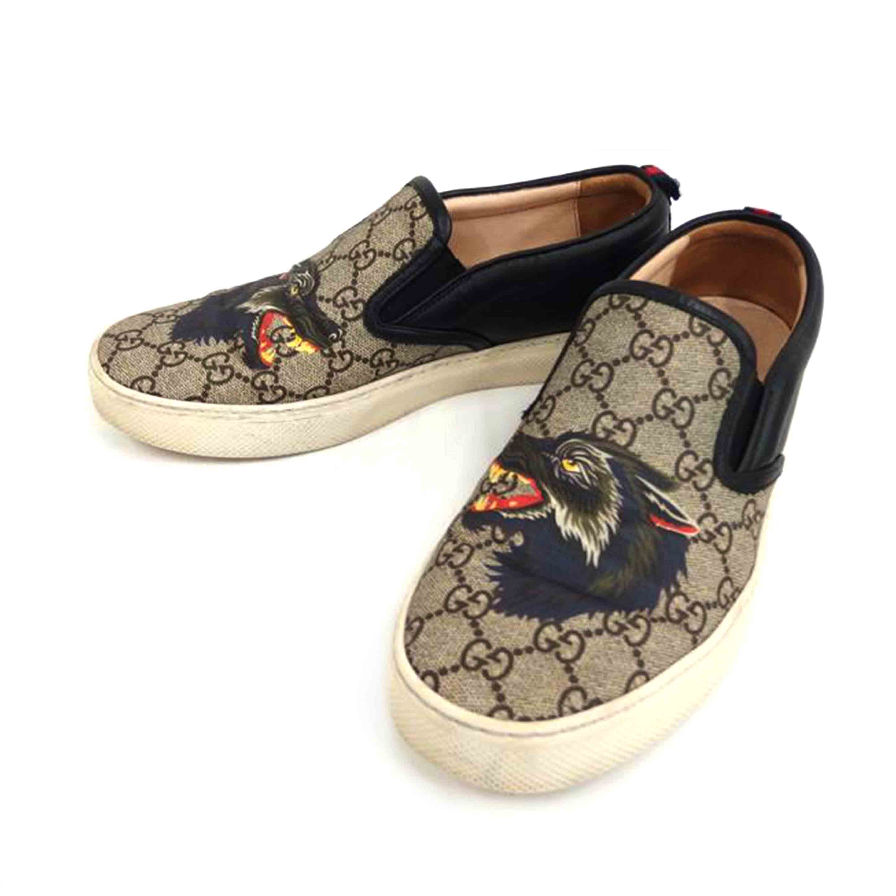 GUCCI グッチ/GUCCIスリッポン/GGスプリーム/ウルフ/497105//Bランク/82