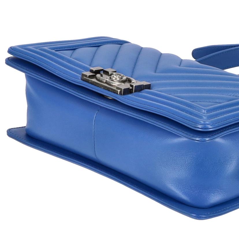 CHANEL シャネル/ボーイシャネルチェーンショルダー/ブルーSV金具//225****/Aランク/75