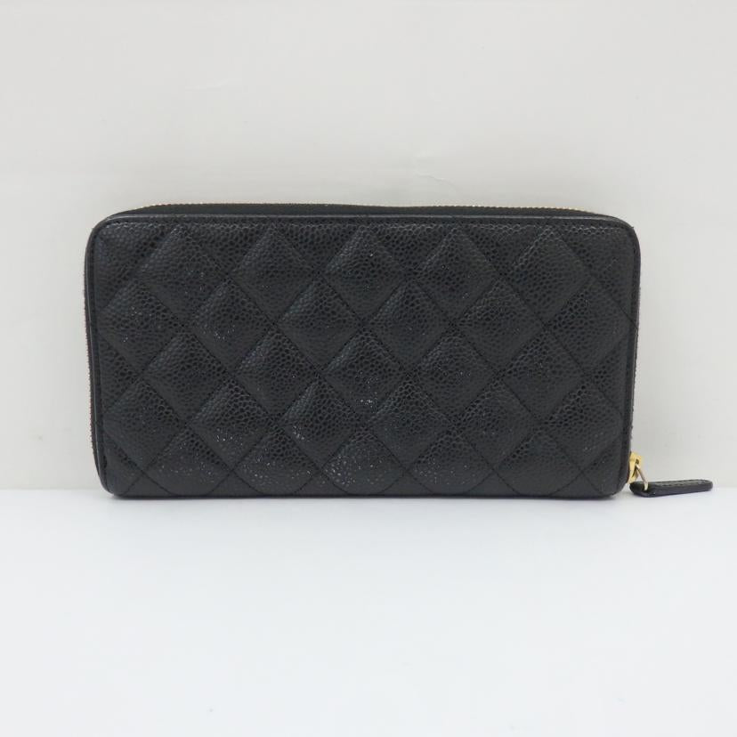 CHANEL シャネル/マトラッセキャビアスキンラウンドファスナー長財布/A50097//248*****/ABランク/77
