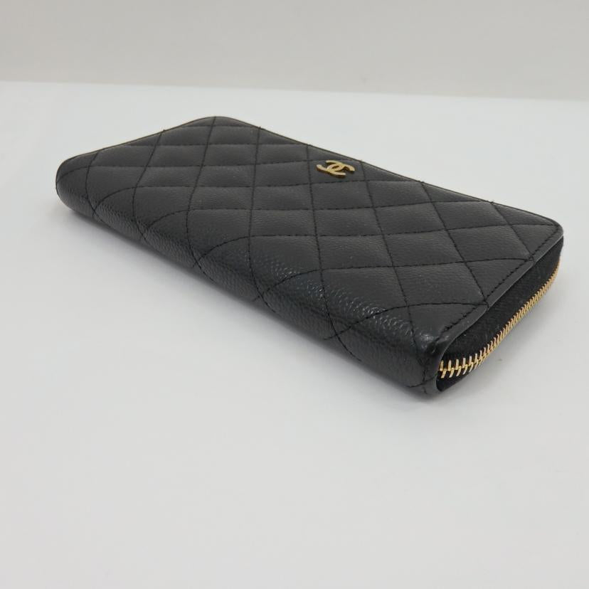 CHANEL シャネル/マトラッセキャビアスキンラウンドファスナー長財布/A50097//248*****/ABランク/77