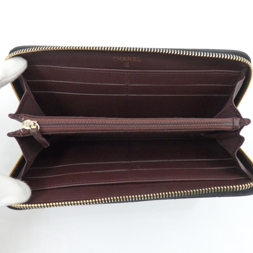 CHANEL シャネル/マトラッセキャビアスキンラウンドファスナー長財布/A50097//248*****/ABランク/77