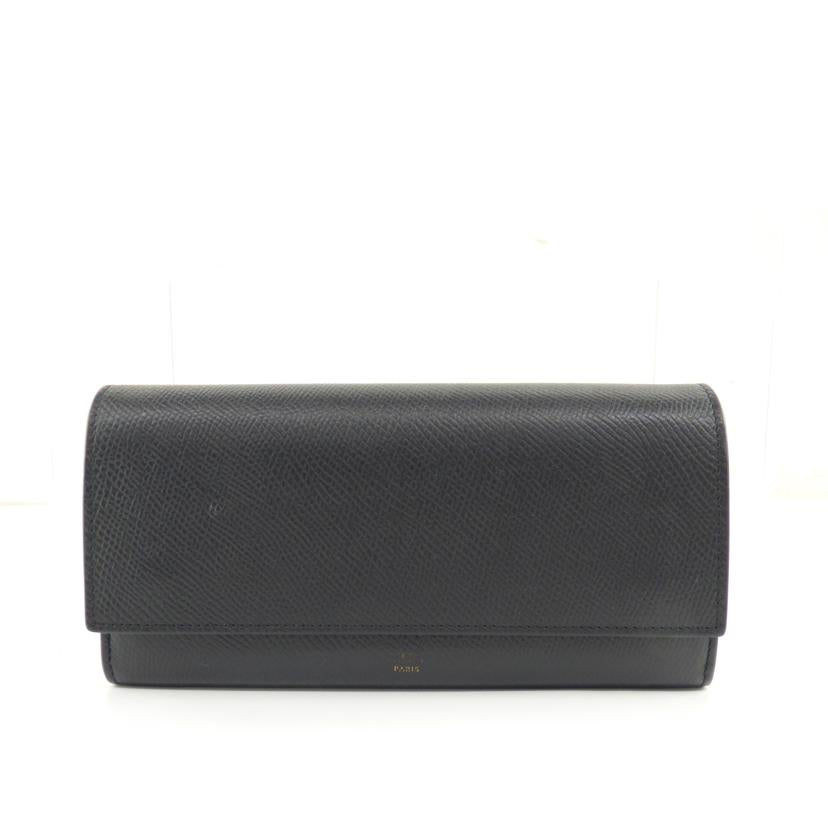CELINE セリーヌ/ファスナー長財布/ブラック/カーフ/10B563BEL//Bランク/64