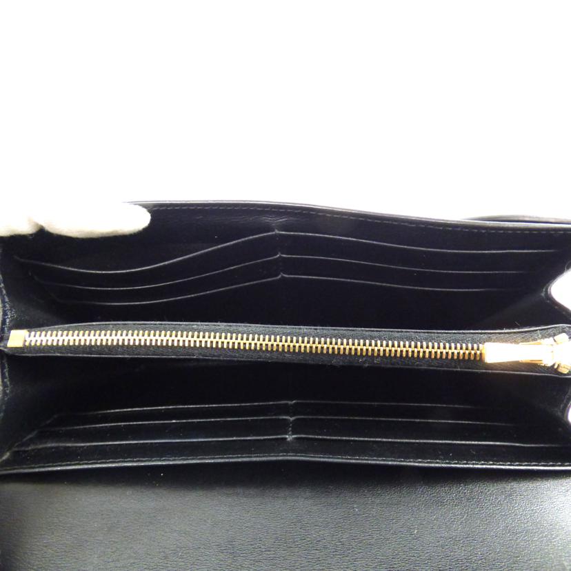 CELINE セリーヌ/ファスナー長財布/ブラック/カーフ/10B563BEL//Bランク/64