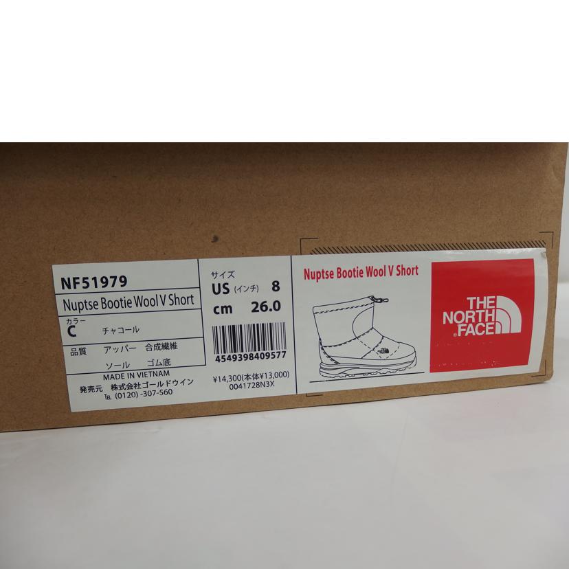 THE NORTH FACE ノースフェイス/THE NORTH FACE ヌプシブーツ/チャコールグレー/NF51876//Bランク/82
