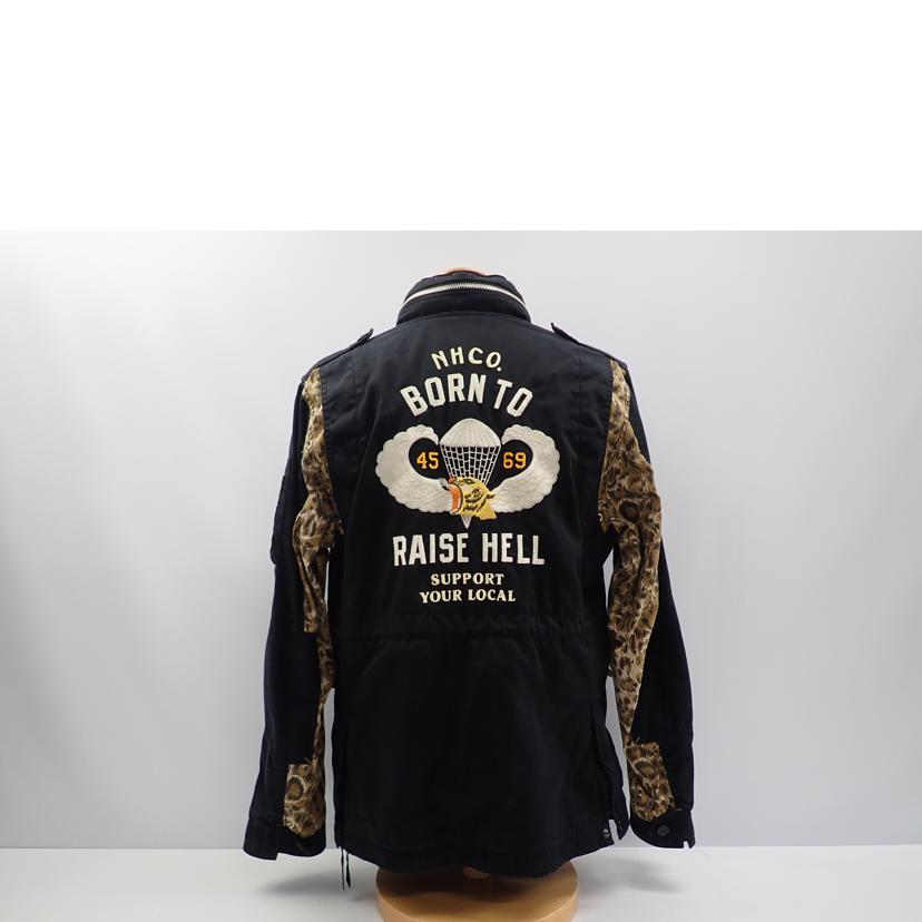 NEIGHBORHOOD ネイバーフッド/★NEIGHBORHOOD スーベニア刺繍ヒョウ柄切り替えコットンジャケット/09AW/M-65 LEO/C//L/BCランク/62