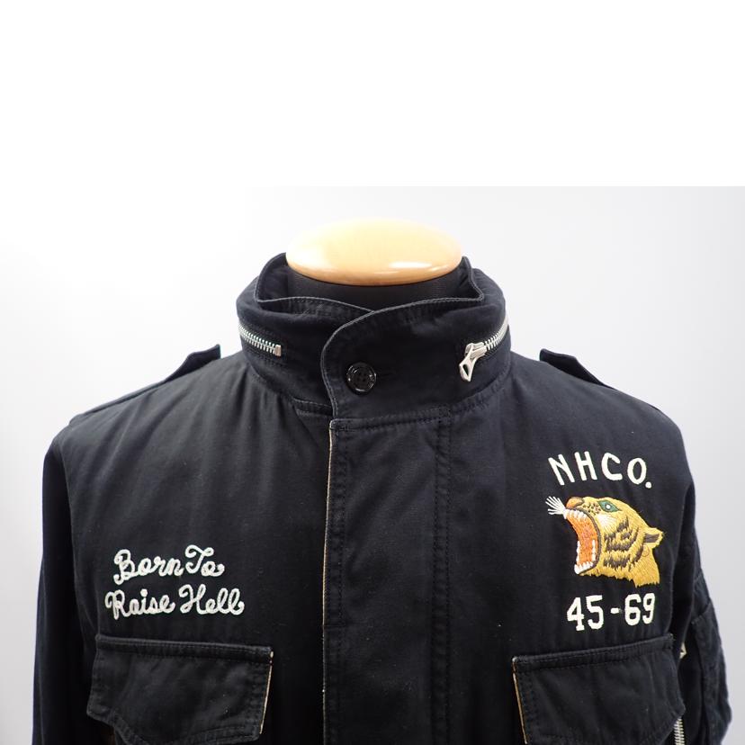 NEIGHBORHOOD ネイバーフッド/★NEIGHBORHOOD スーベニア刺繍ヒョウ柄切り替えコットンジャケット/09AW/M-65 LEO/C//L/BCランク/62