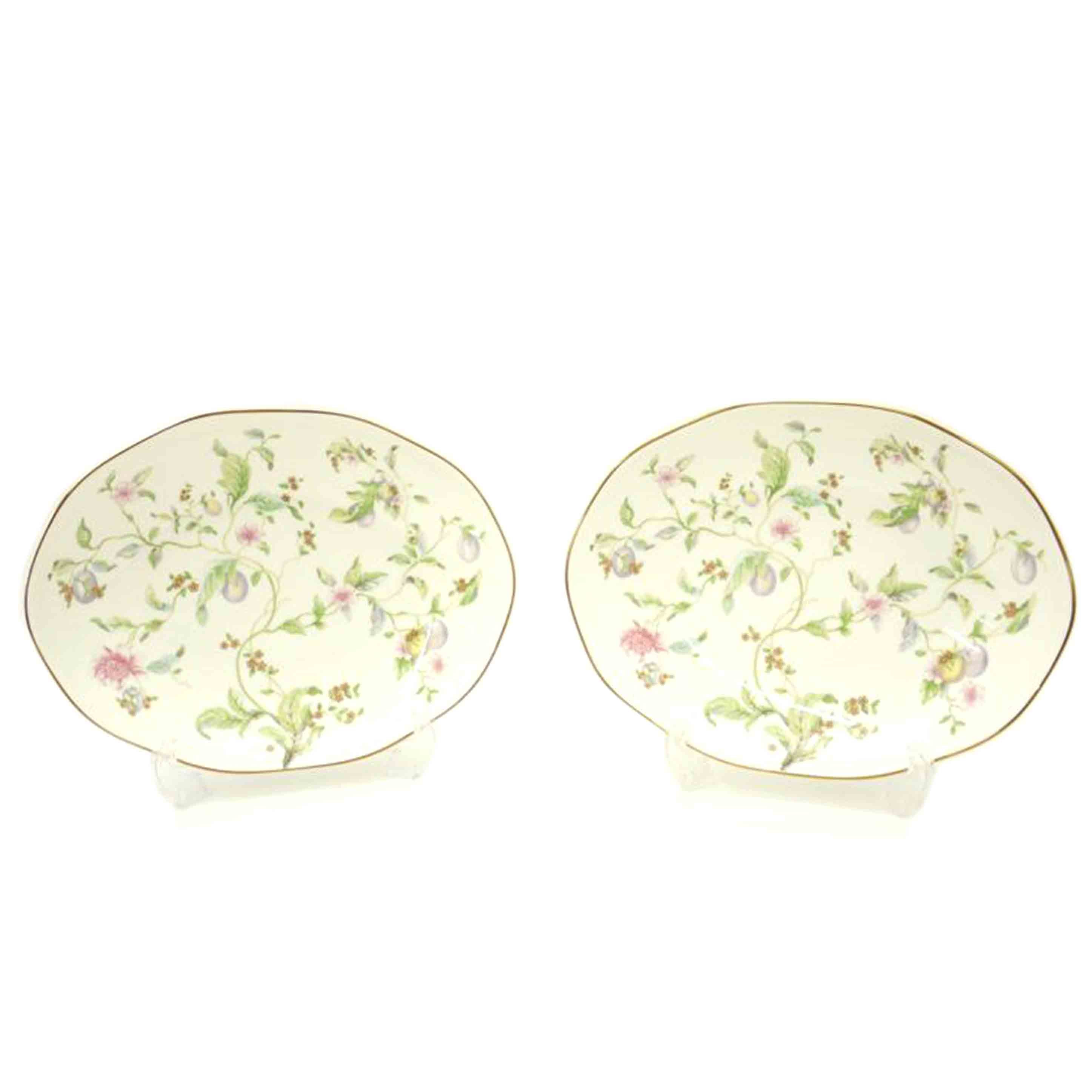 WEDGWOOD ウェッジウッド/スウィートプラム オーバルディッシュ ペア2枚組//Sランク/69