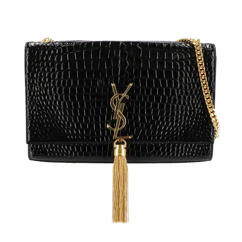 SAINT LAURENT サンローラン/ケイトミディアムタッセルエンボスレザーチェーンショルダーバッグ/BRS354119//032*/Aランク/67