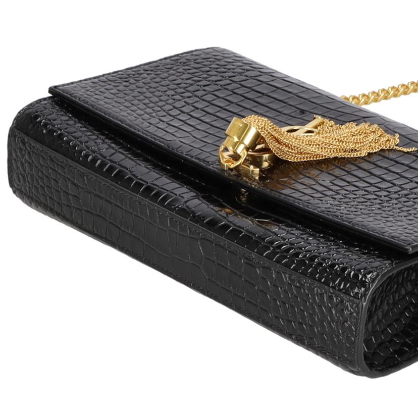 SAINT LAURENT サンローラン/ケイトミディアムタッセルエンボスレザーチェーンショルダーバッグ/BRS354119//032*/Aランク/67