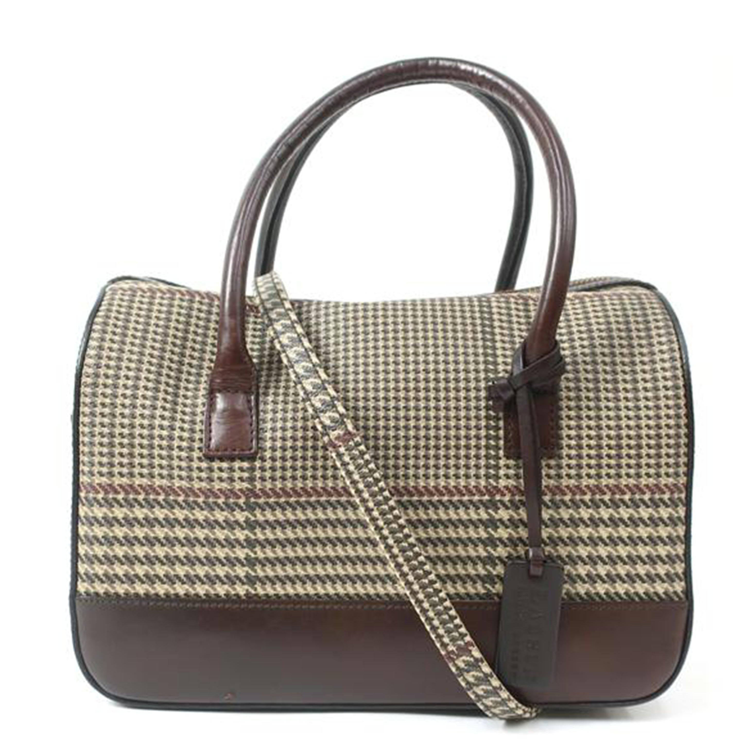 RALPH LAUREN ラルフローレン/2WAYバッグ ミニボストン ブラウン チェック//ABランク/65