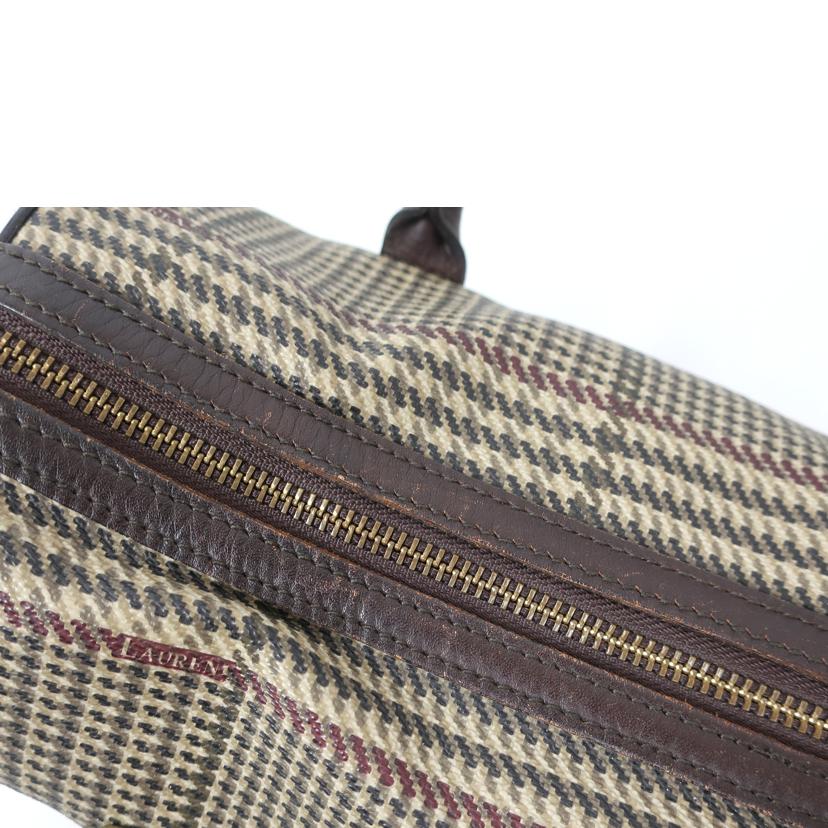 RALPH LAUREN ラルフローレン/2WAYバッグ ミニボストン ブラウン チェック//ABランク/65