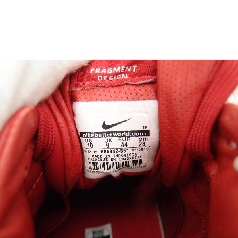 NIKE×FRAGMENT ナイキ×フラグメント/NIKE×FRAGMENT AIR TRAINER 1 MID/806942-661//ABランク/69