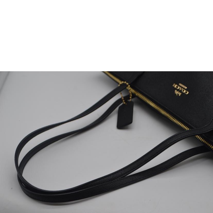 COACH コーチ/ラグジュアリークロスグレインジップレザートート/4454//D21**/Aランク/89