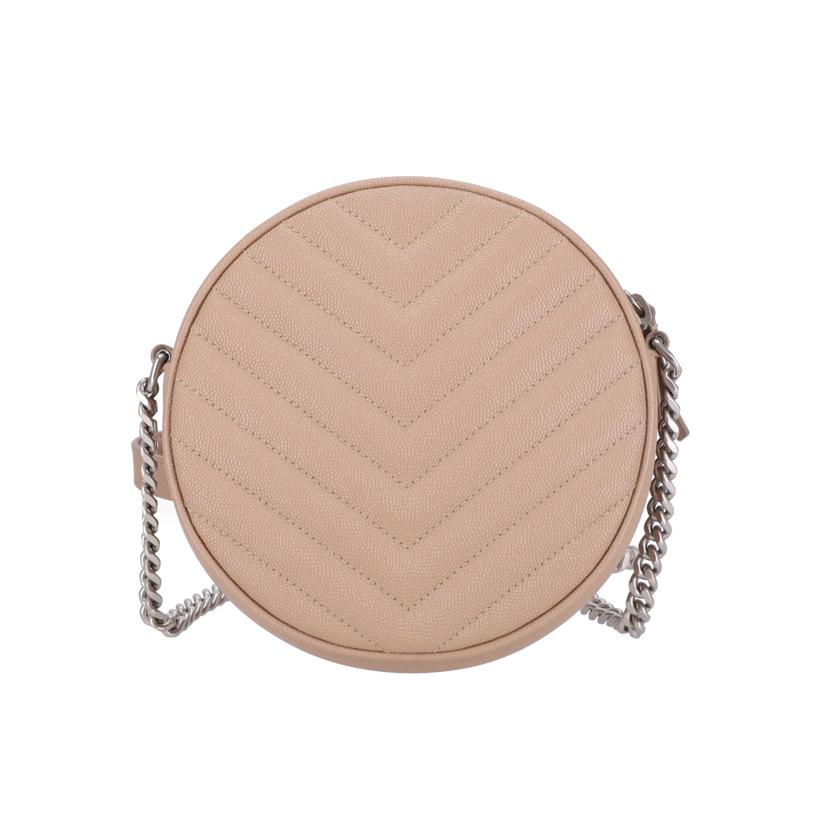 SAINT LAURENT サンローラン/ヴィニル/モノグラムキルティングチェーンショルダーバッグ/ベージュ/PMR610436//121*/SAランク/18