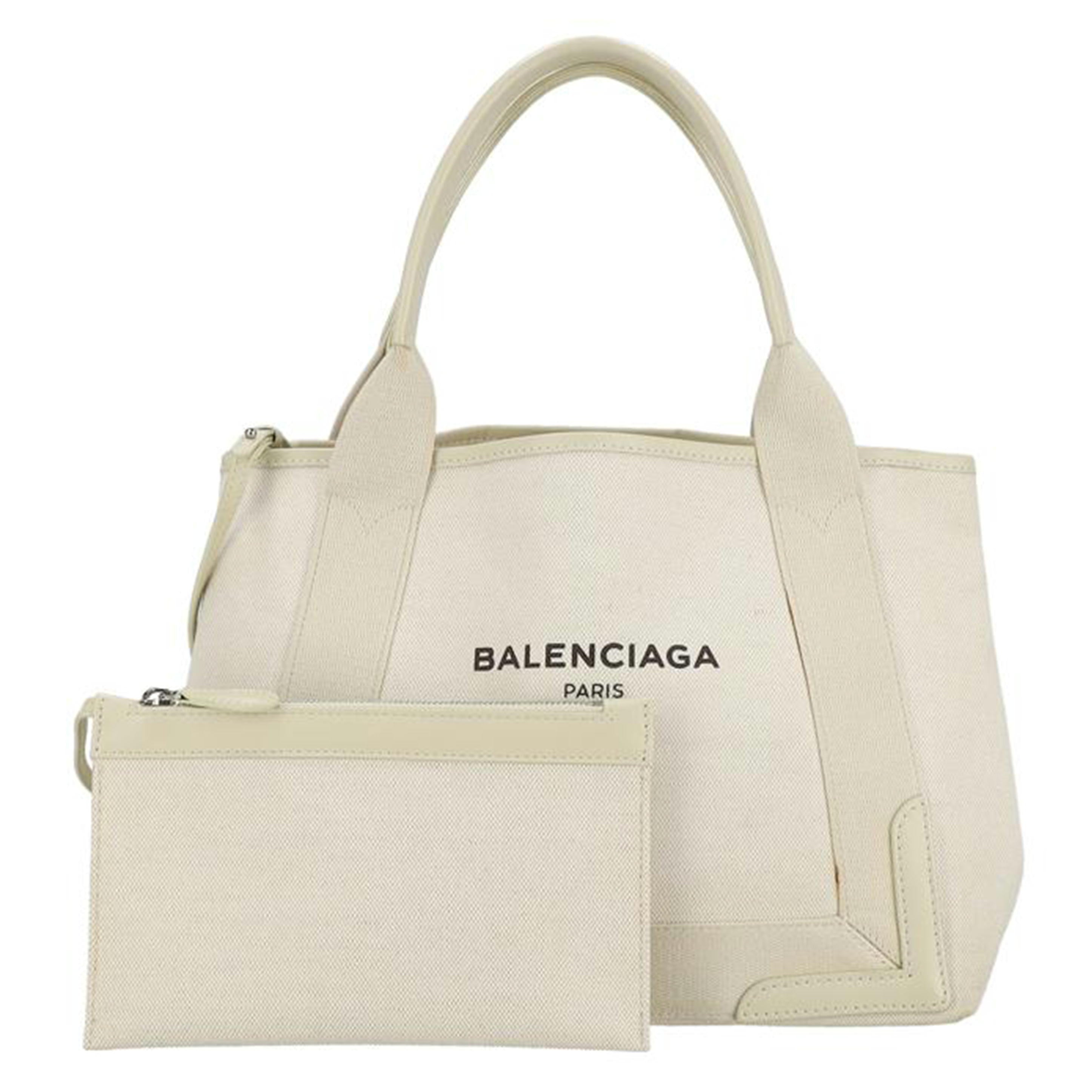 BALENCIAGA バレンシアガ/ネイビーカバスS/アイボリー/339933//Bランク/18