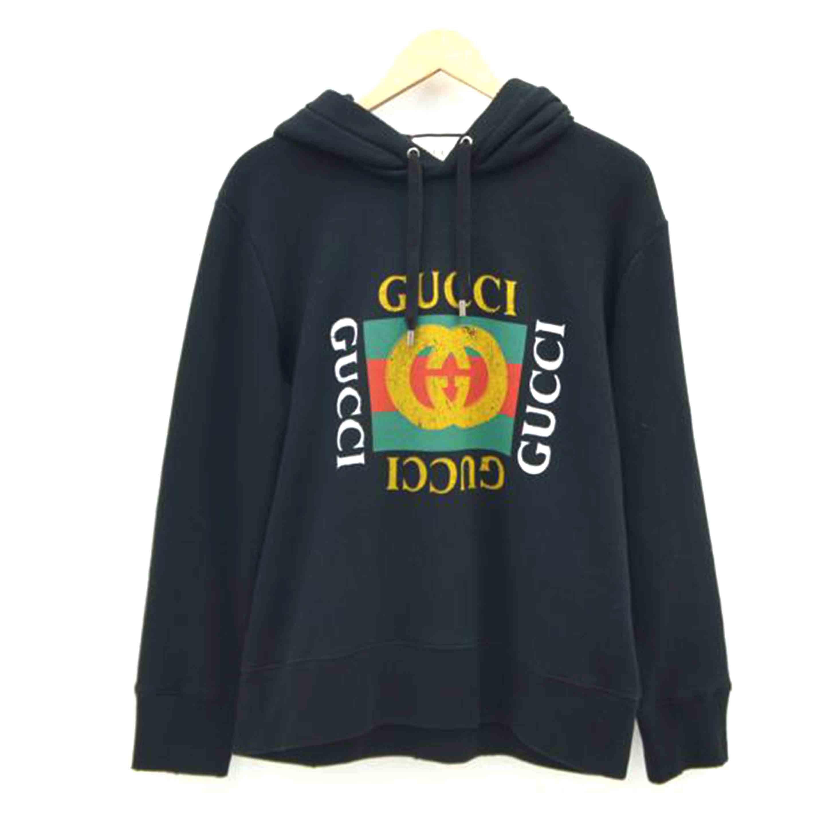 GUCCI グッチ/GUCCI オールドロゴプリントスウェット パーカー/454585-X5J57//Aランク/19