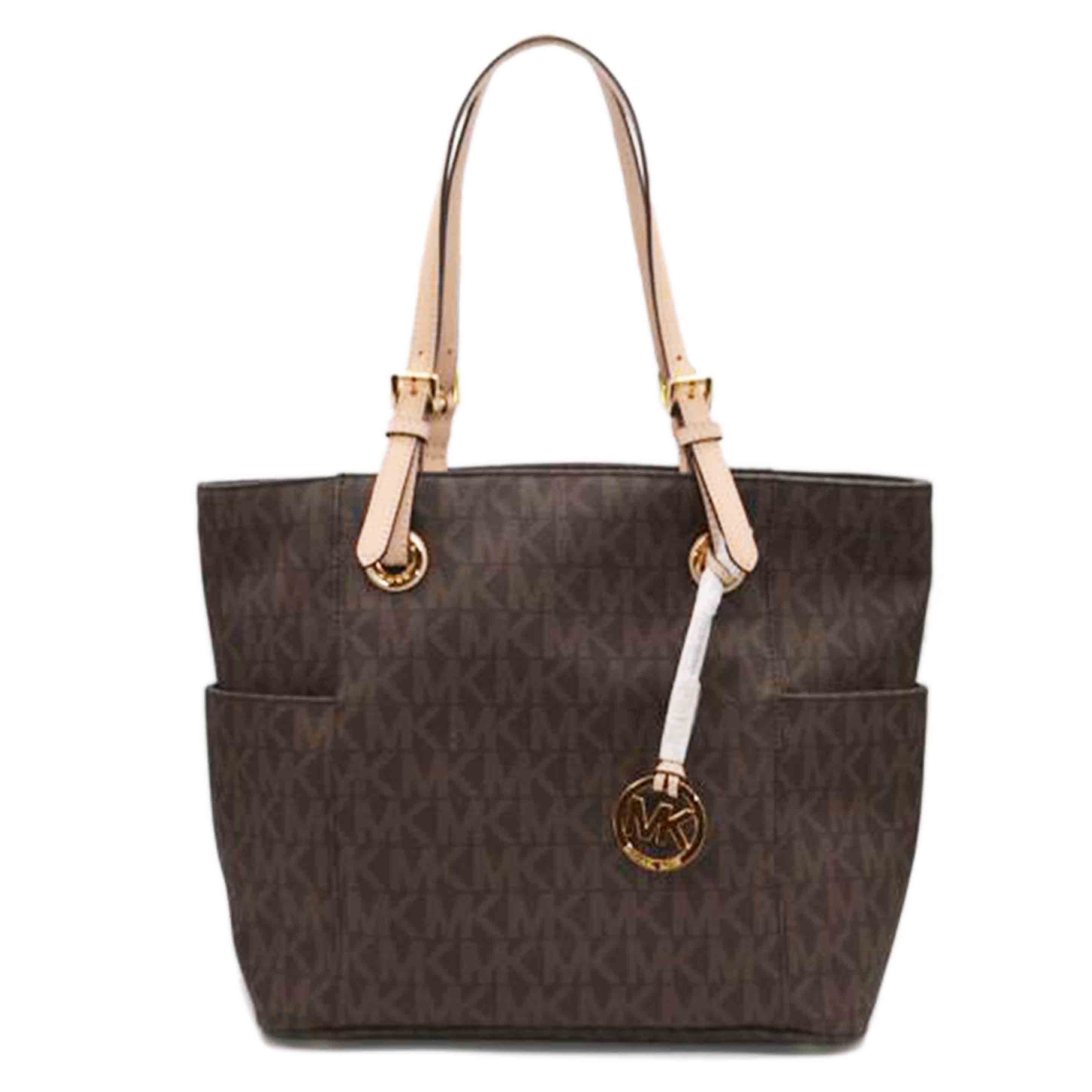 MICHAEL KORS マイケルコース/ジェットセットMKシグネチャーミディアムレザートート/30S11TTT4B//Sランク/89