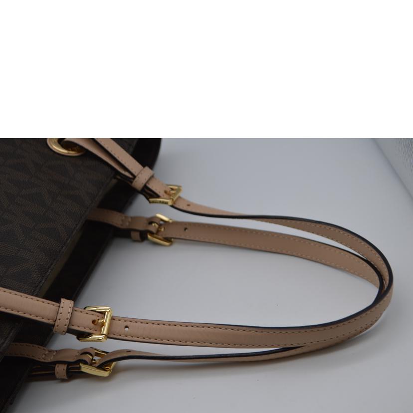MICHAEL KORS マイケルコース/ジェットセットMKシグネチャーミディアムレザートート/30S11TTT4B//Sランク/89