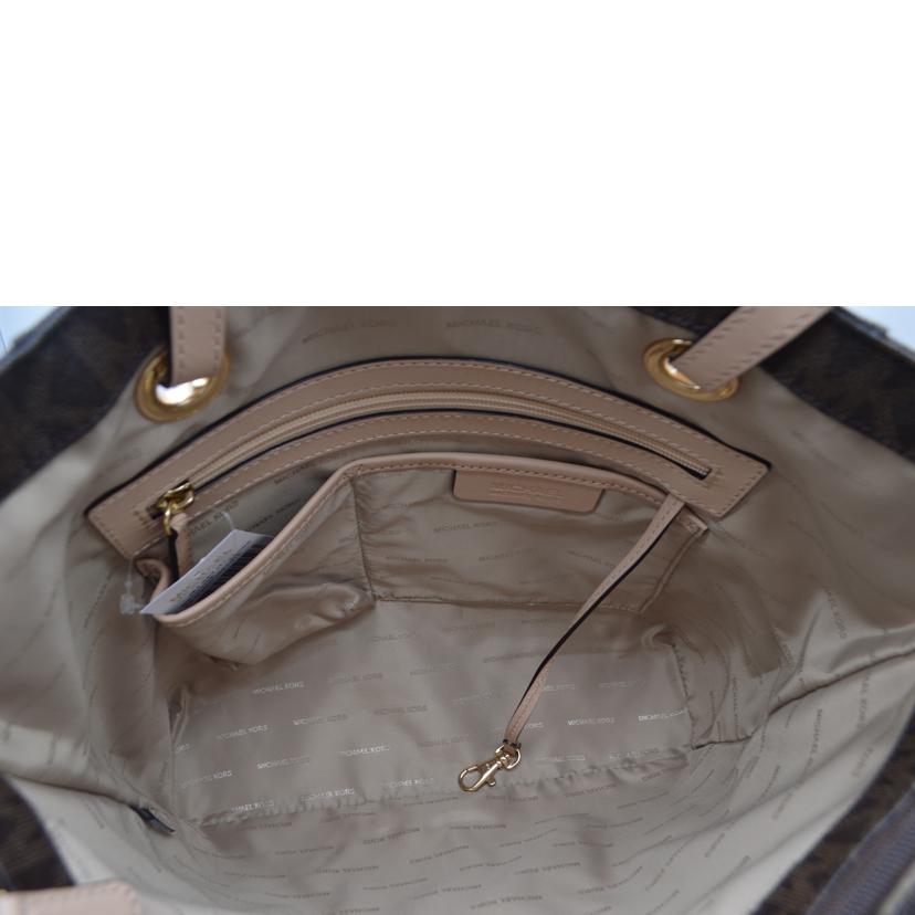 MICHAEL KORS マイケルコース/ジェットセットMKシグネチャーミディアムレザートート/30S11TTT4B//Sランク/89