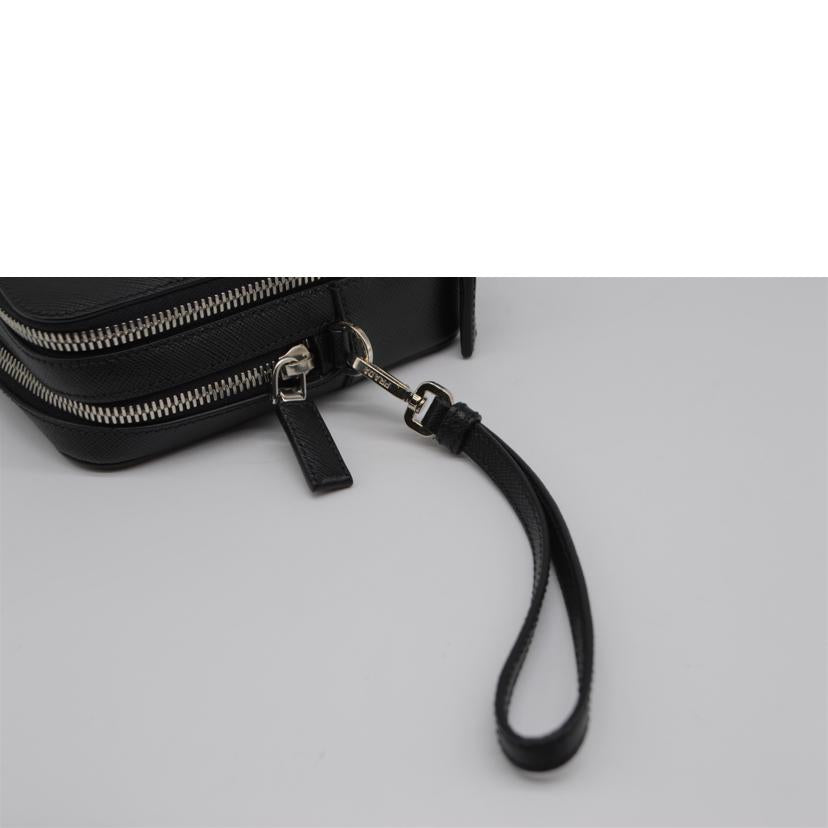 PRADA プラダ/サフィアーノトラベルレザーセカンド/ネロルビノ/2VF052//56 */Aランク/89