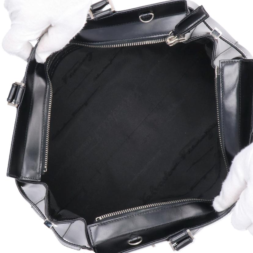 Ferragamo フェラガモ/ガンチーニレザーハンド2way/ブラック/AB-21 9350//ABランク/75