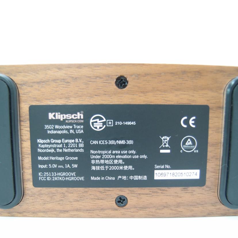 Klipsch クリプシュ/ワイヤレススピーカー/Heritage Groove//106971820510274/Bランク/69