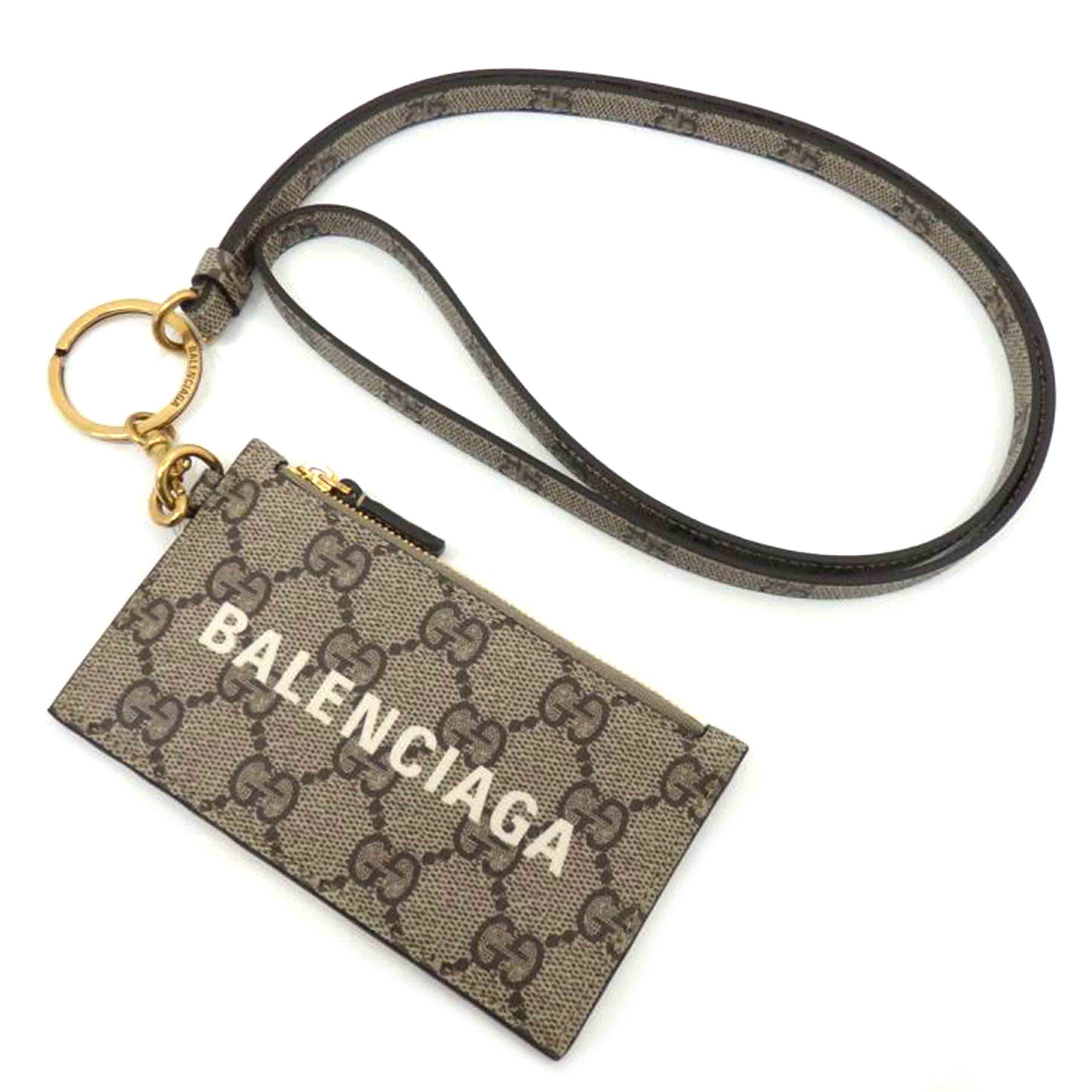 GUCCI×BALENCIAGA グッチ×バレンシアガ/ザ・ハッカープロジェクト/ストラップ付カードケース/681706//496***/SAランク/77