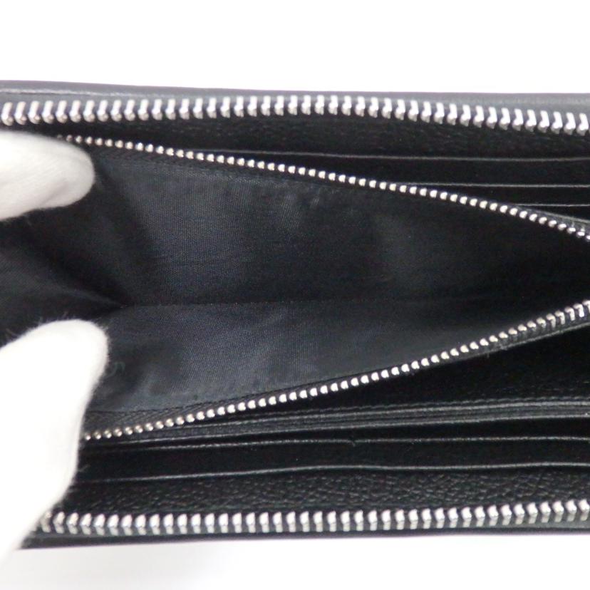 エイ革ラウンドファスナー長財布//Aランク/77
