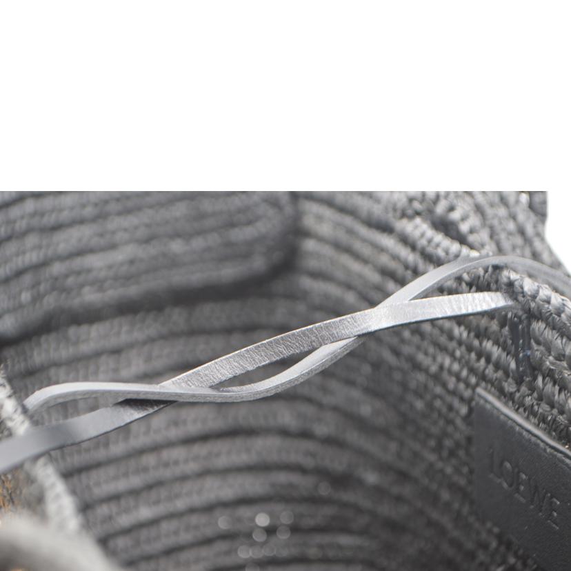 LOEWE ロエベ/エレファントバスケットトートバッグ/ラフィアブラック/A223T21X05 1100//412***/Aランク/89
