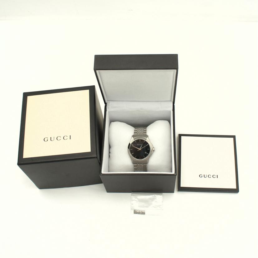 GUCCI GUCCI/Gタイムレス/黒文字盤/クォーツ/126.4//166*****/Aランク/78