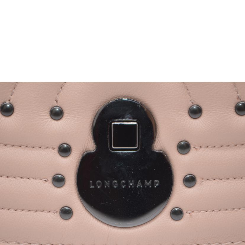 LONG CHAMP ロンシャン/カヴァルケードスタッズレザーショルダー/L1396 HLO//210****/Aランク/89