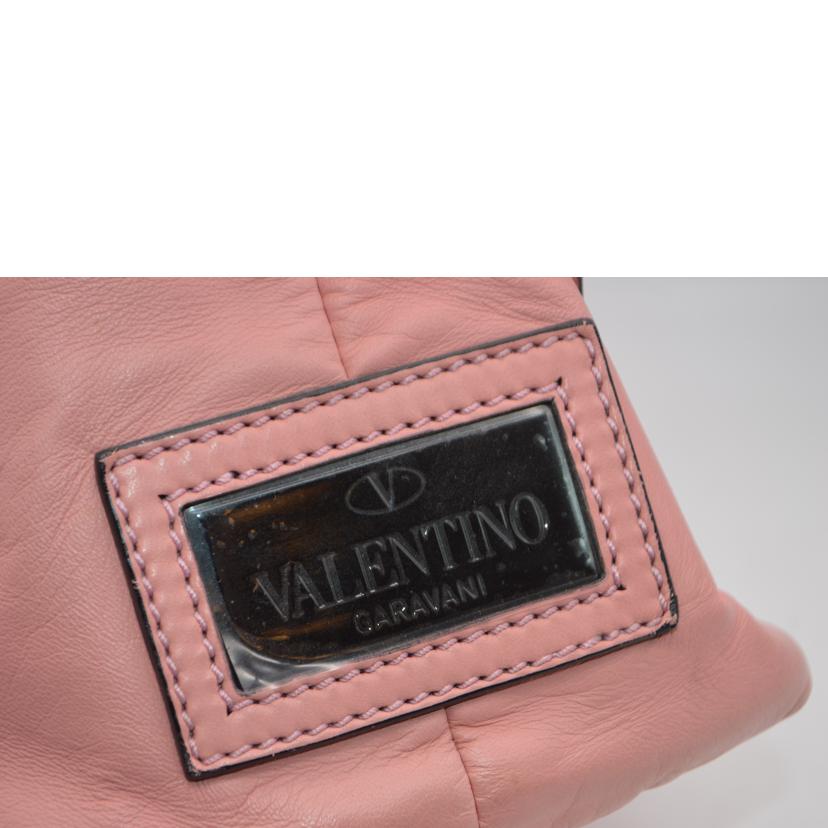 VALENTINO ヴァレンティノ/ローズオールレザーハンド/サーモンピンク//BFA*********/Bランク/89