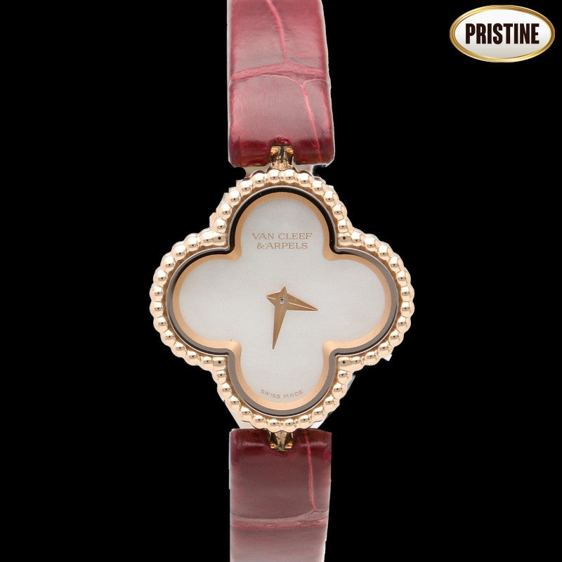 Van Cleef & Arpels ヴァンクリーフ&アーペルズ/スウィートアルハンブラウォッチ・ホワイトシェル×RG/クオーツ/VCARO8SF00//HH1*****/SAランク/75