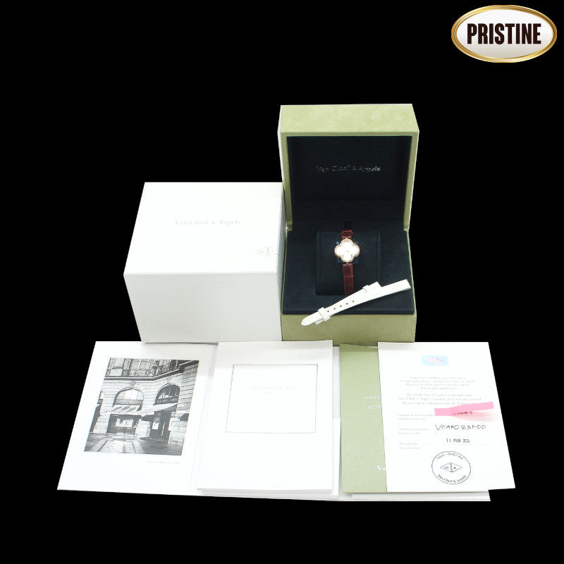 Van Cleef & Arpels ヴァンクリーフ&アーペルズ/スウィートアルハンブラウォッチ・ホワイトシェル×RG/クオーツ/VCARO8SF00//HH1*****/SAランク/75